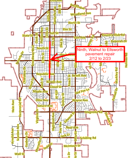 NINTH STREET PAVEMENT REPAIRS - News Image